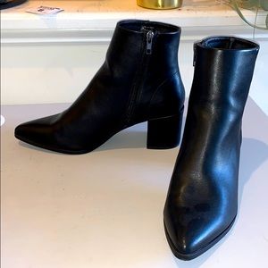 Black Block Heel Booties